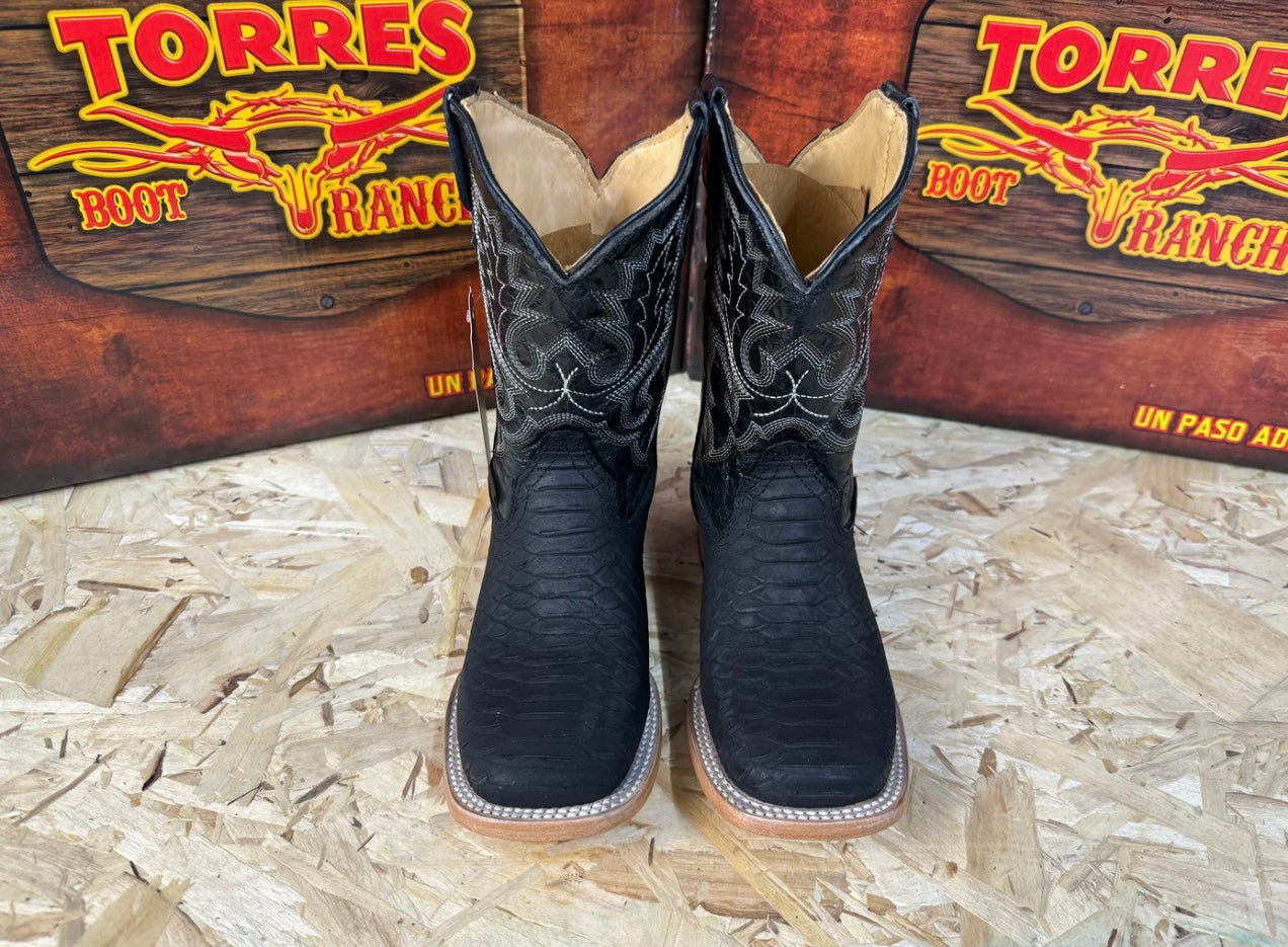 PITON NEGRO MATTE KIDS TORRES BOOTS
