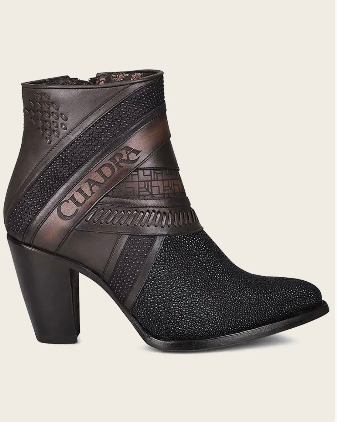 ANKLE BLACK EXOTIC BOOTIE CU618