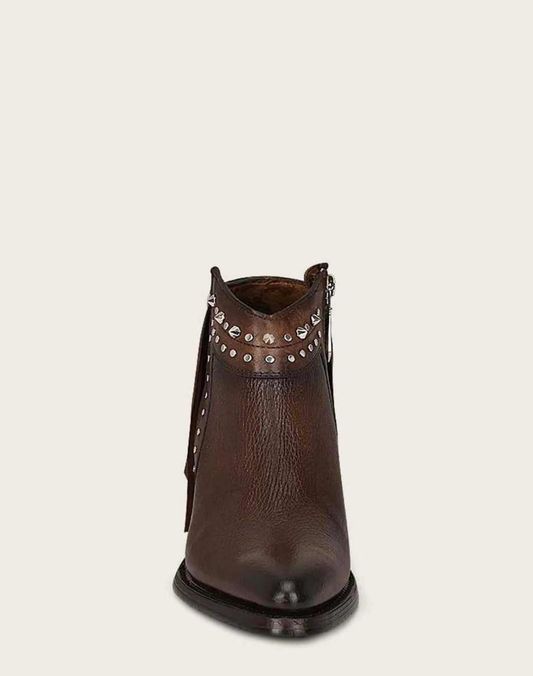 WESTERN BROWN BOOTIE WITH FRINGES CU813