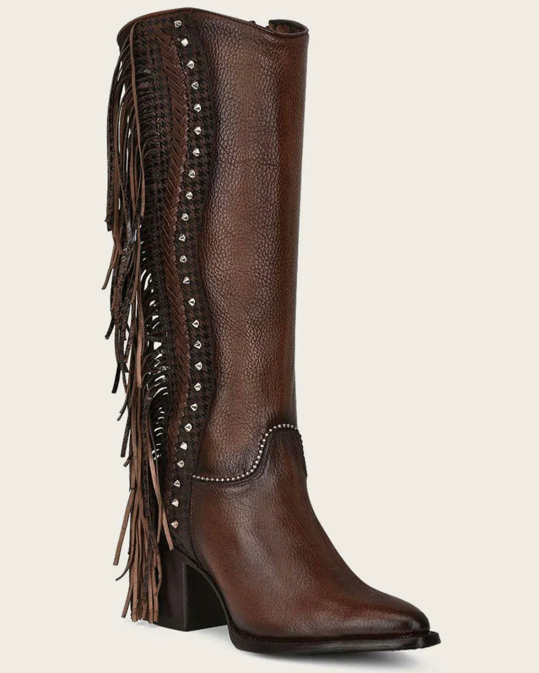 TALL WESTERN STYLE BROWN BOOT CU695