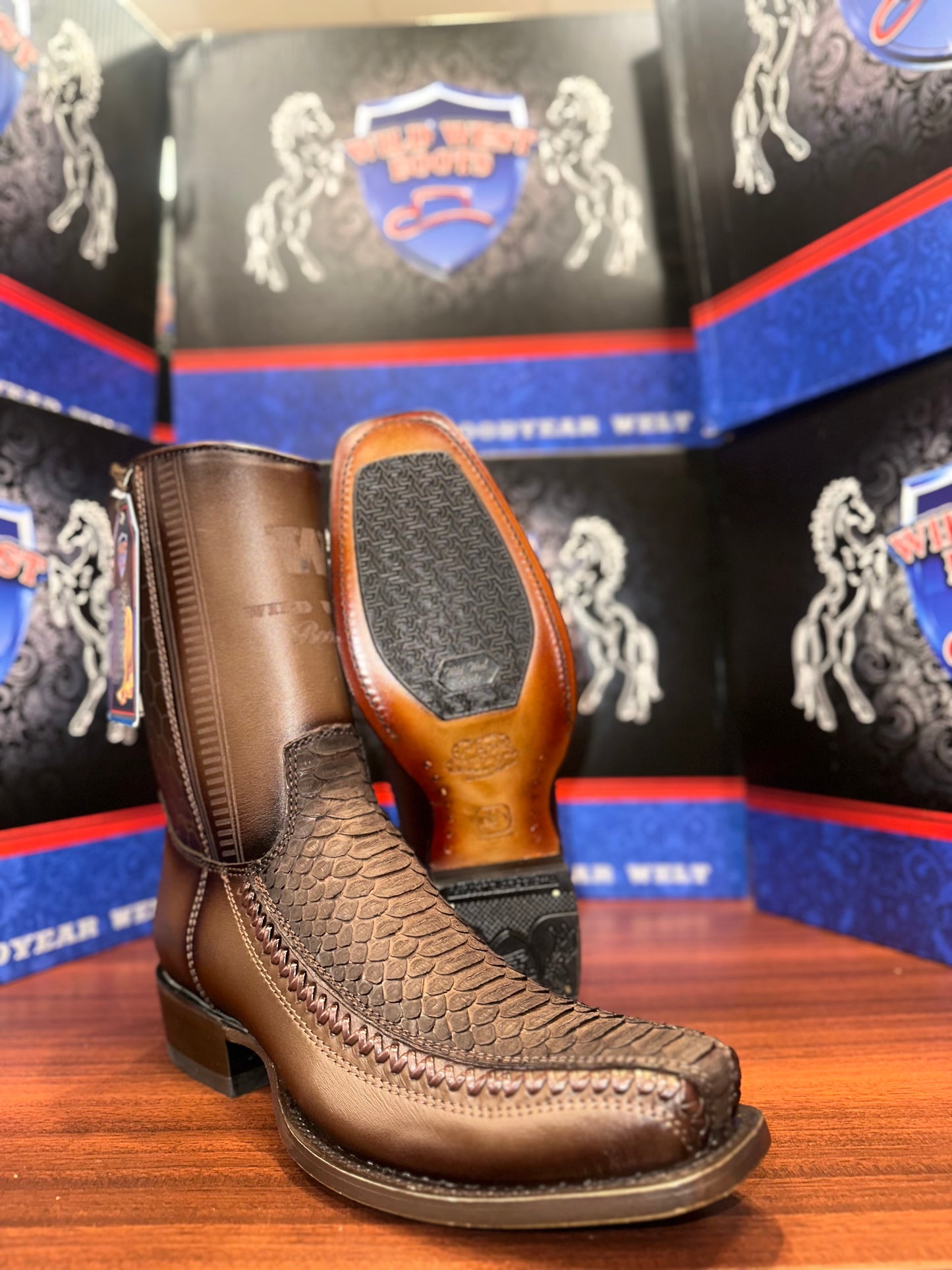 PYTHON WILD WEST BOOTS