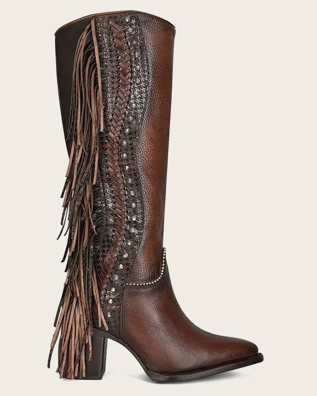 TALL WESTERN STYLE BROWN BOOT CU695