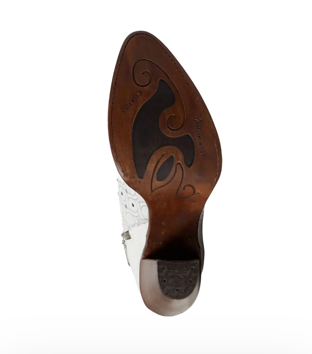 CUADRA LADIES CRYSTALIZED HANDWOVEN WHITE BOOTIE CU482