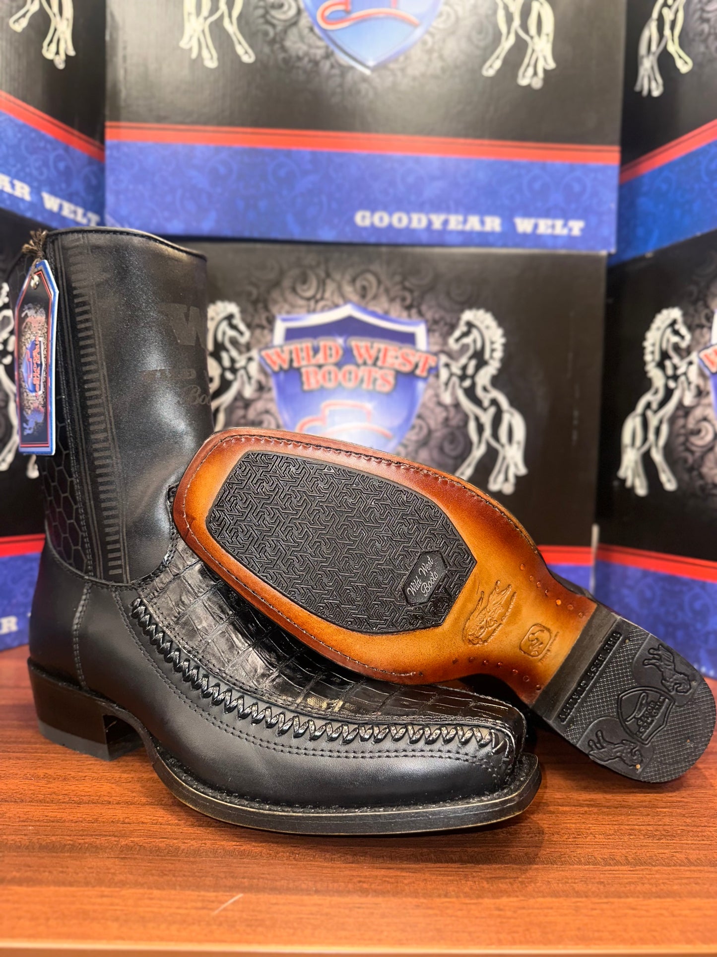 Caiman Belly Cafe Wild West Boots