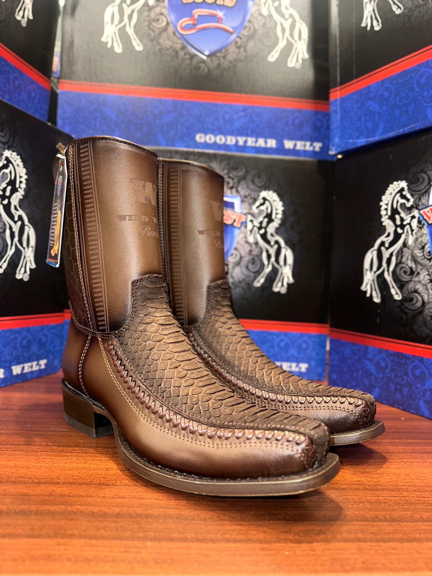 PYTHON WILD WEST BOOTS