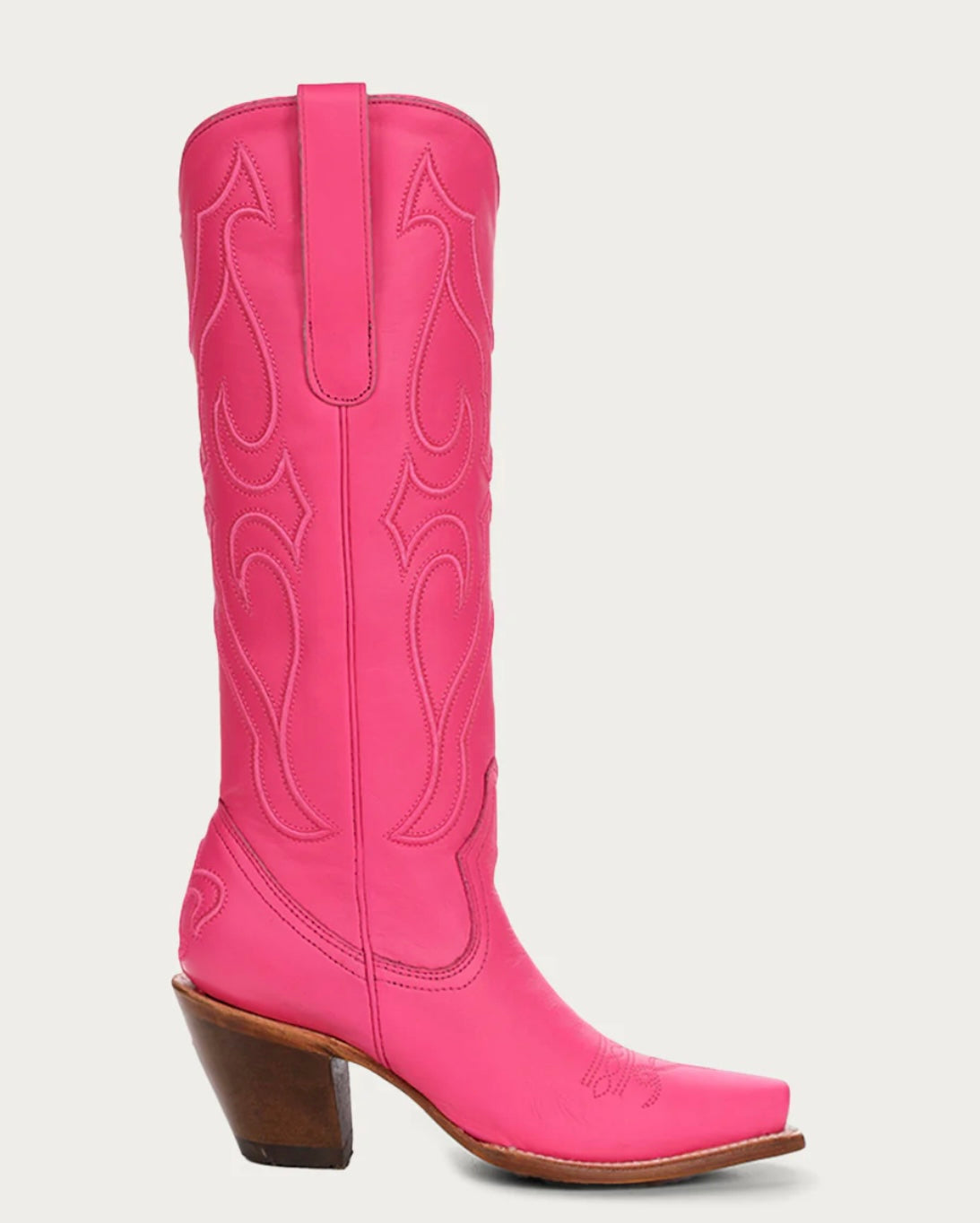 Z5157 - WOMEN'S EMBROIDERY FUCHSIA TALL TOP SNIP TOE COWBOY BOOT
