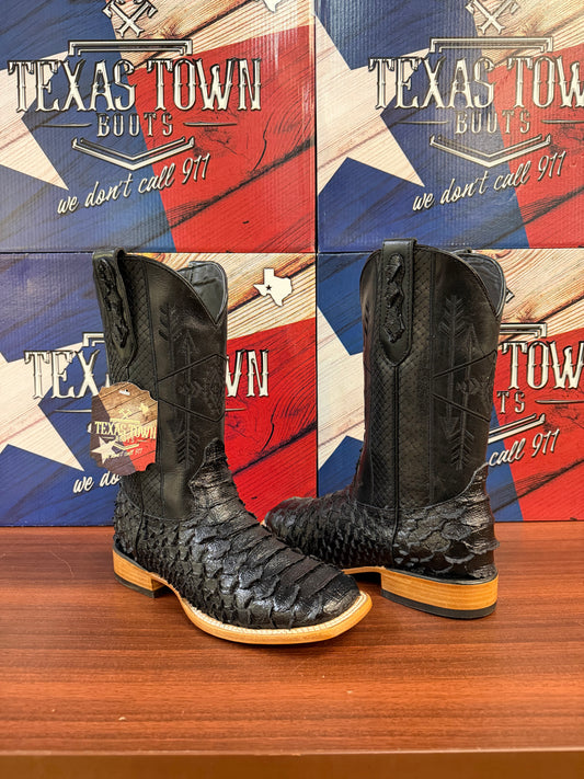 Texas Town Boot Python Negro