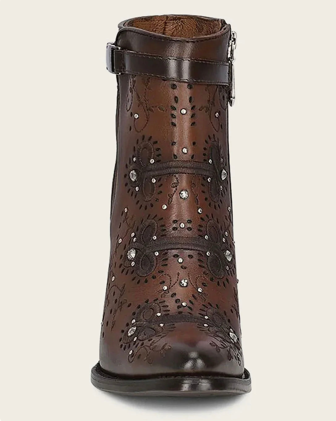 HONEY EMBROIDERY & STUDS & HARNESS ROUND TOE CU637