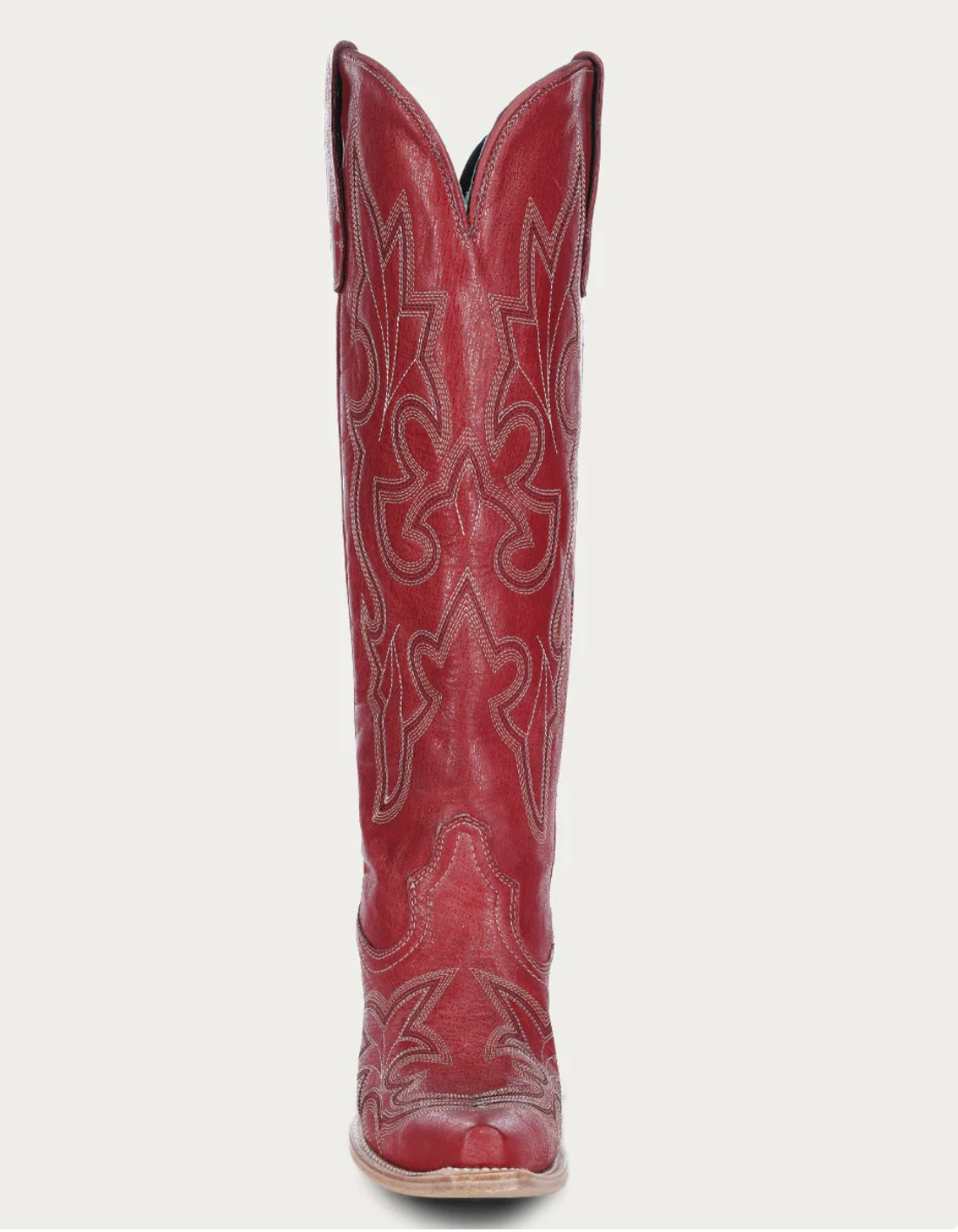 A4465 - WOMEN'S EMBROIDERY TALL TOP RED SNIP TOE COWBOY BOOT