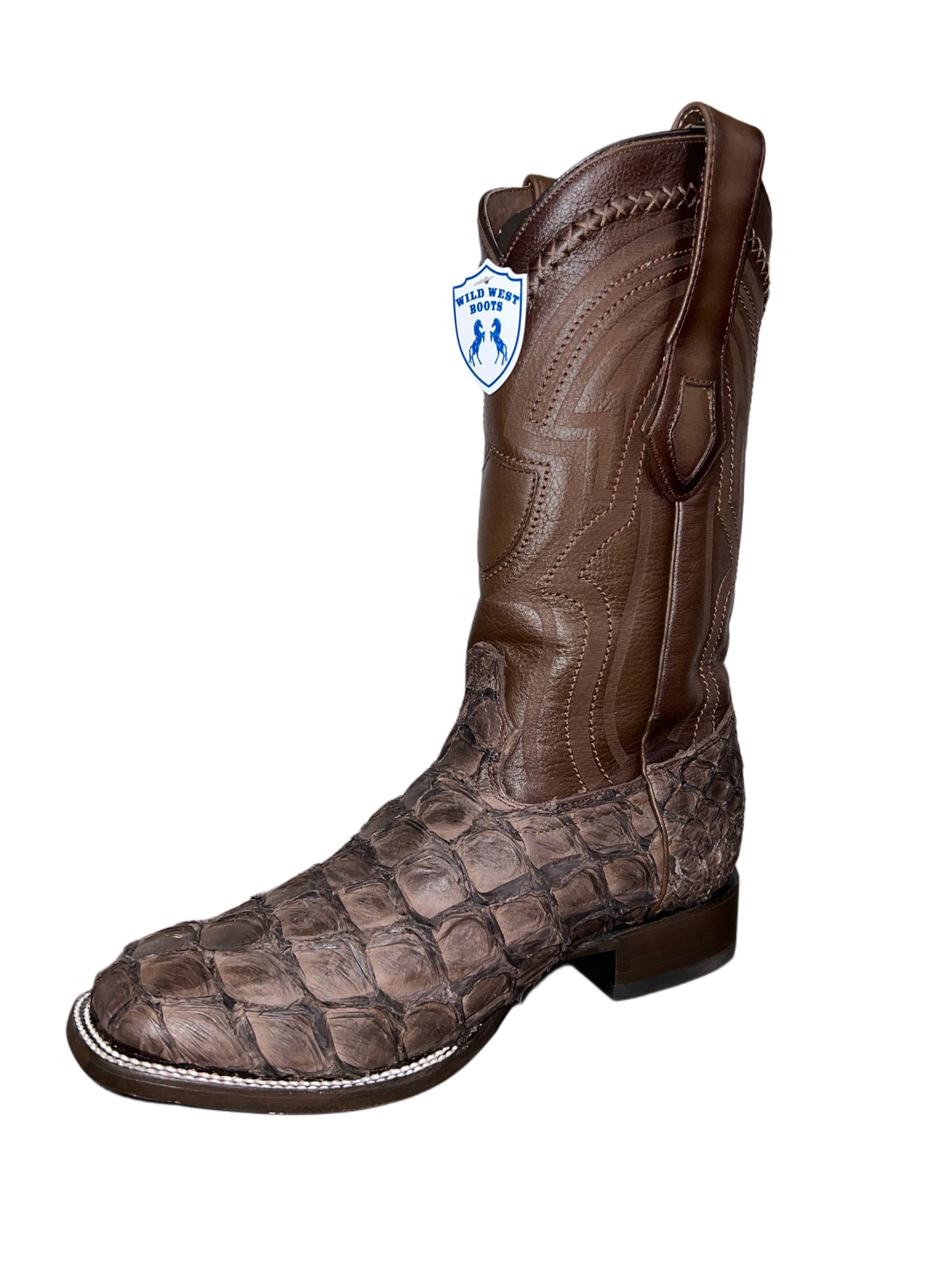 WILD WEST BOOTS PIRARUCO TABACO SQ TOE