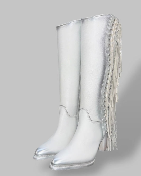 CUADRA WOMEN'S CORDOVA WHITE ZIPPER BOOT