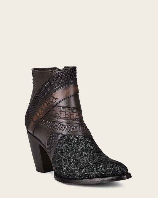 ANKLE BLACK EXOTIC BOOTIE CU618