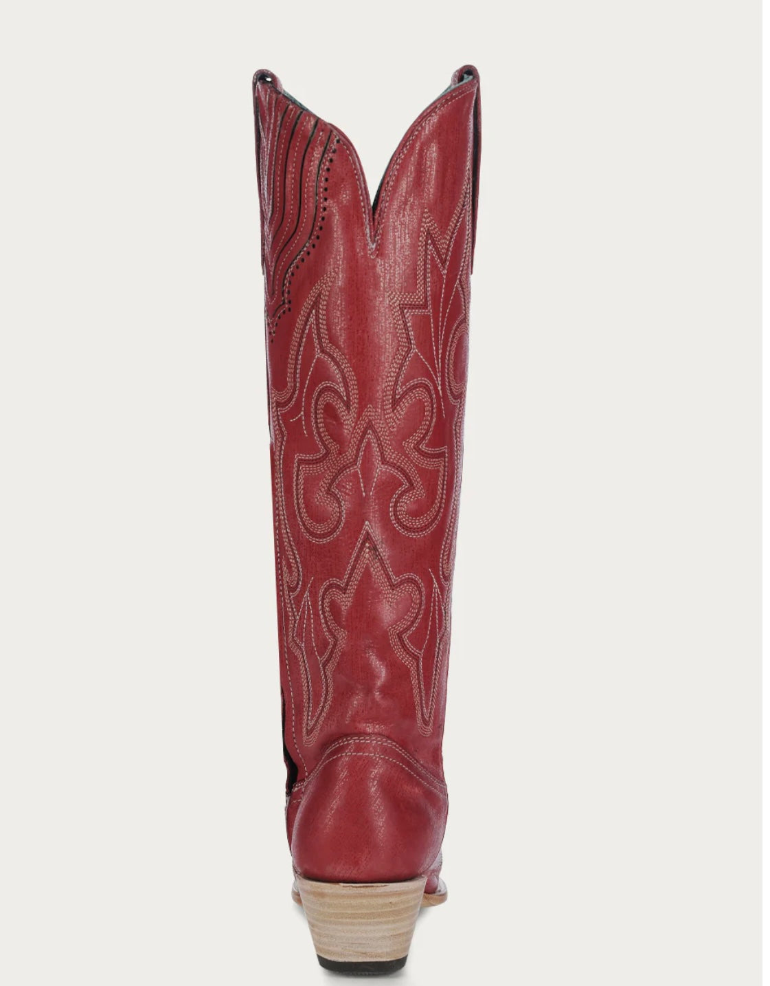 A4465 - WOMEN'S EMBROIDERY TALL TOP RED SNIP TOE COWBOY BOOT