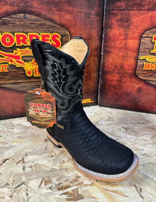 PITON NEGRO MATTE KIDS TORRES BOOTS
