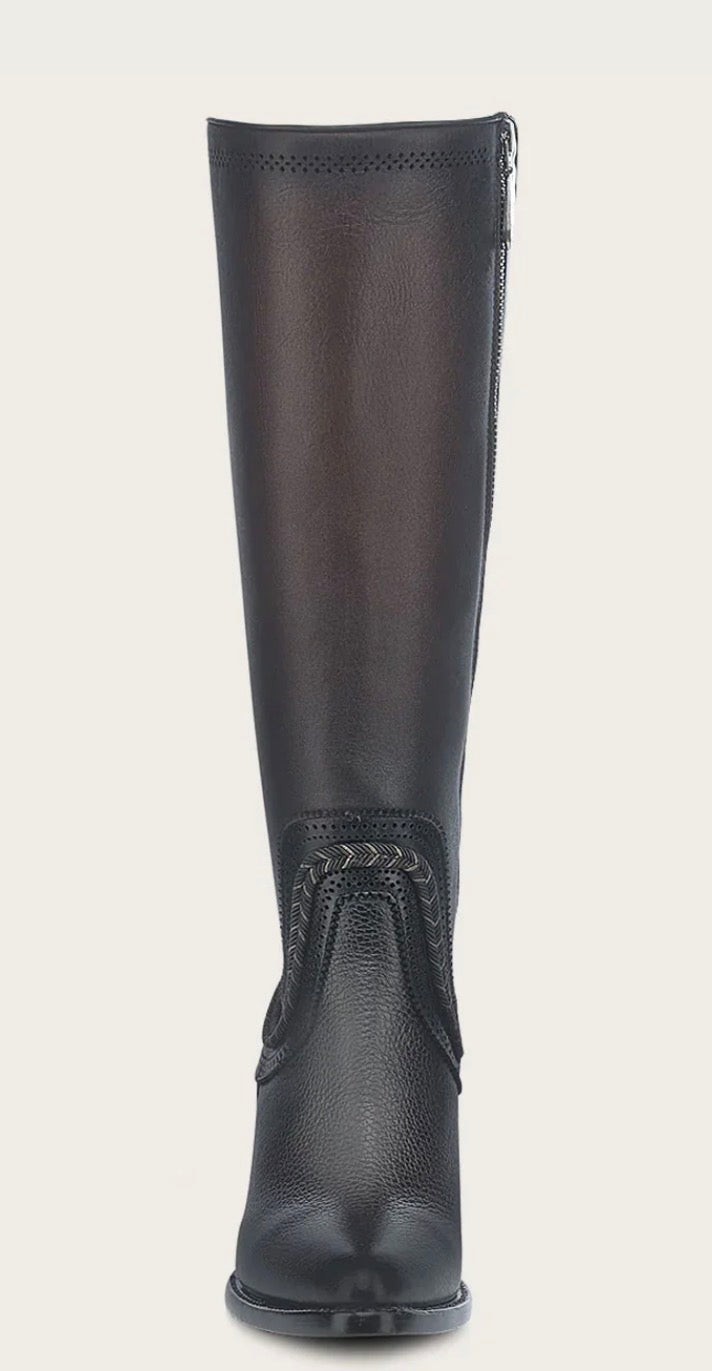 TALL ELEGANT BROWN BOVINE BOOT