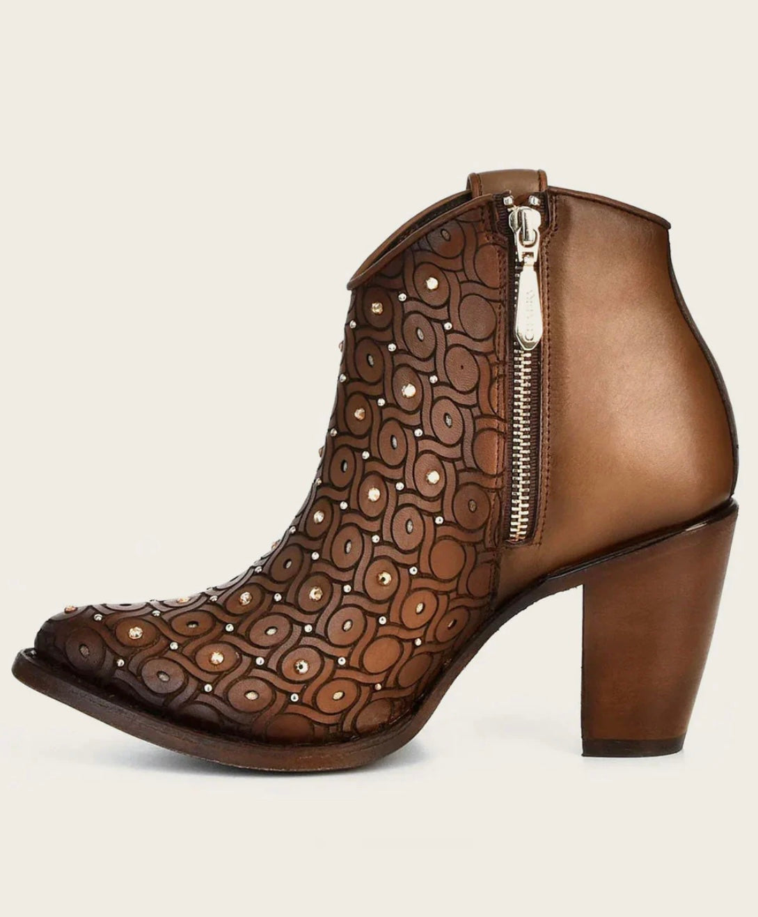 ANKLE HANDWOVEN BROWN BOOTIE CU481