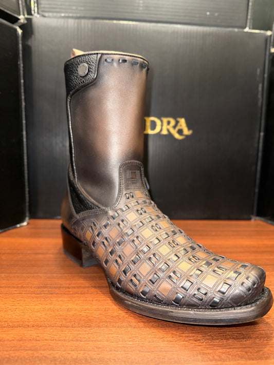 Cuadra Mens Urban Zipper Western Boots Chocolate - CU940