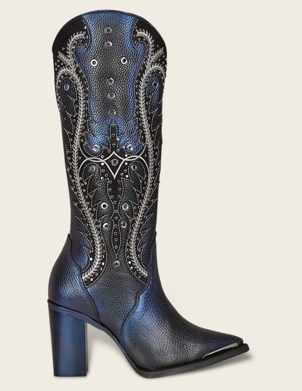 TALL WESTERN STYLE BLUED BOOT CU727